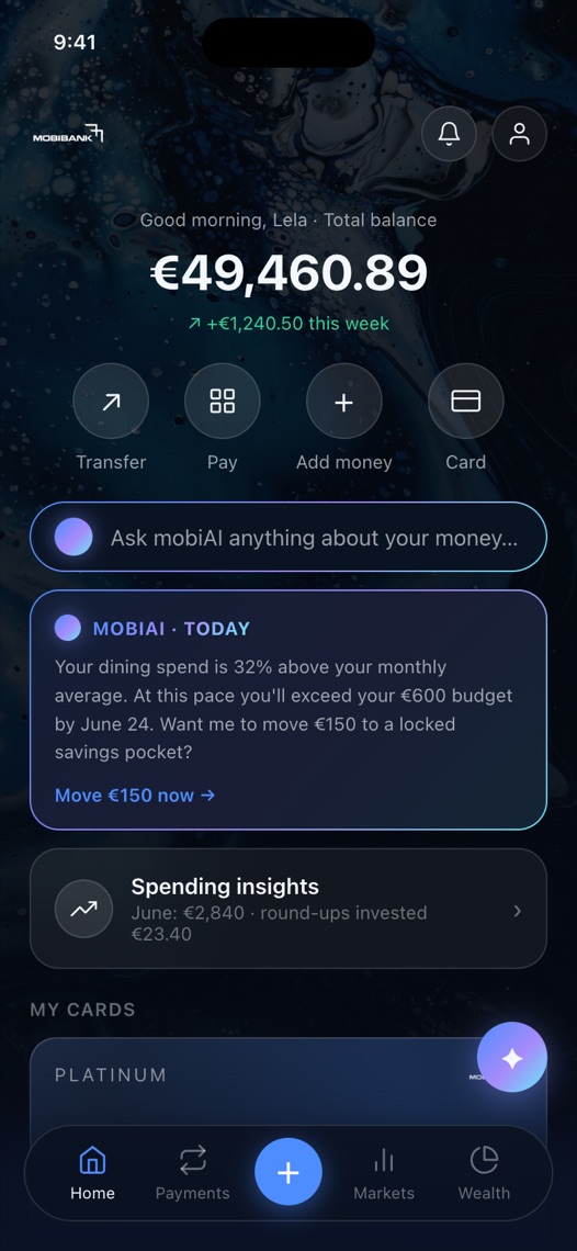 MobiBank home